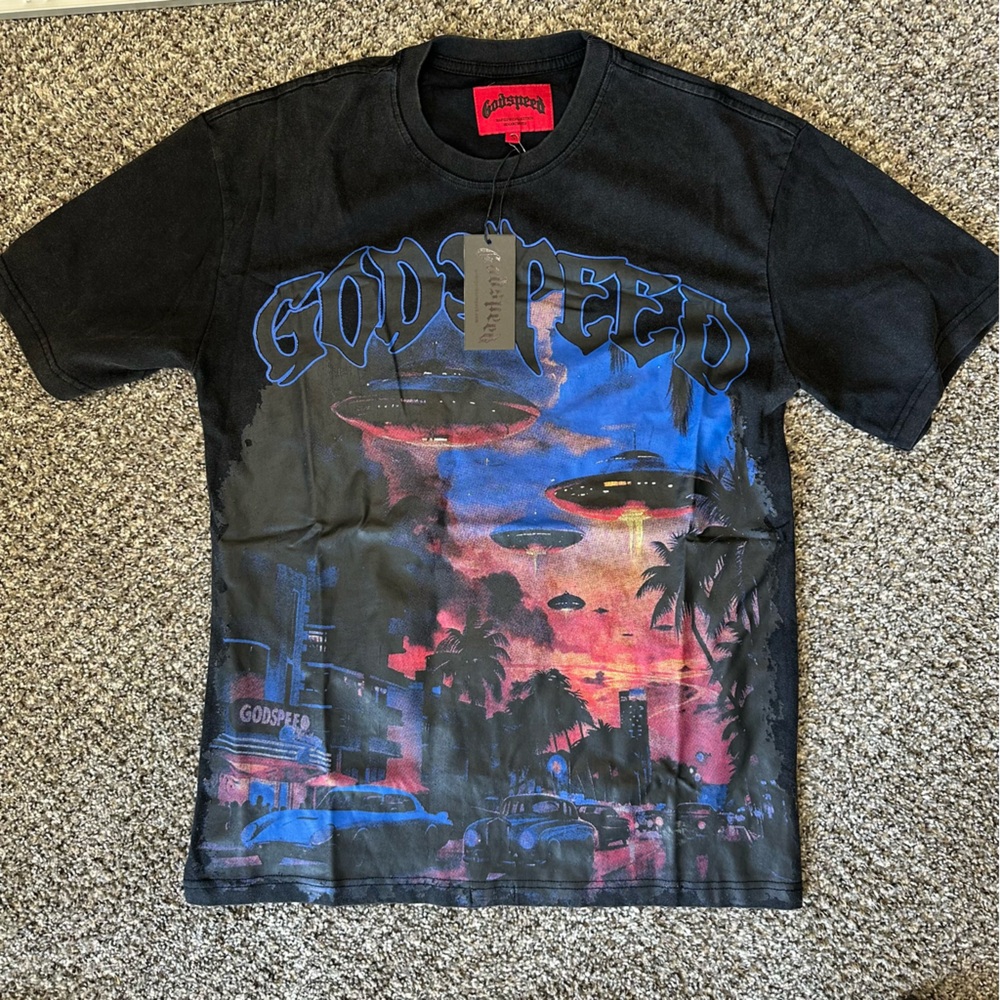 Godspeed Mens Graphic T-Shirt-Small
